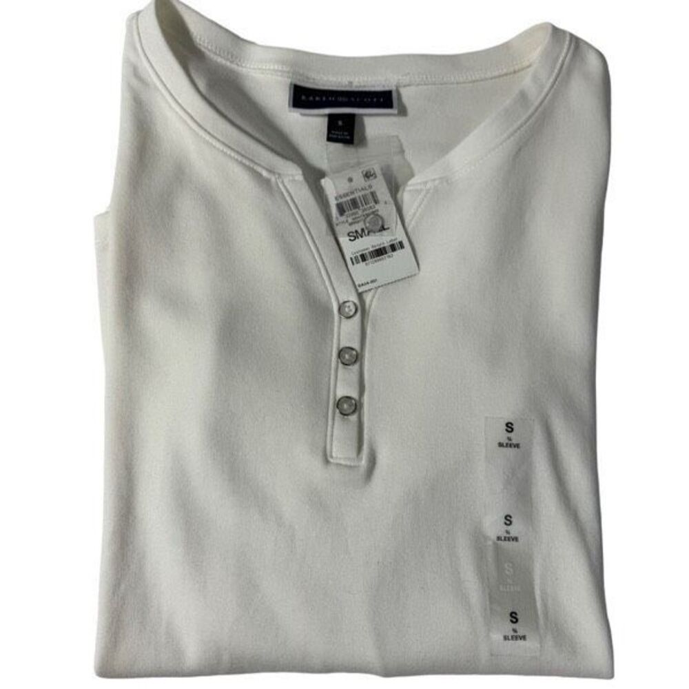 NWT Karen Scott 3/4 Sleeve Cotton Top